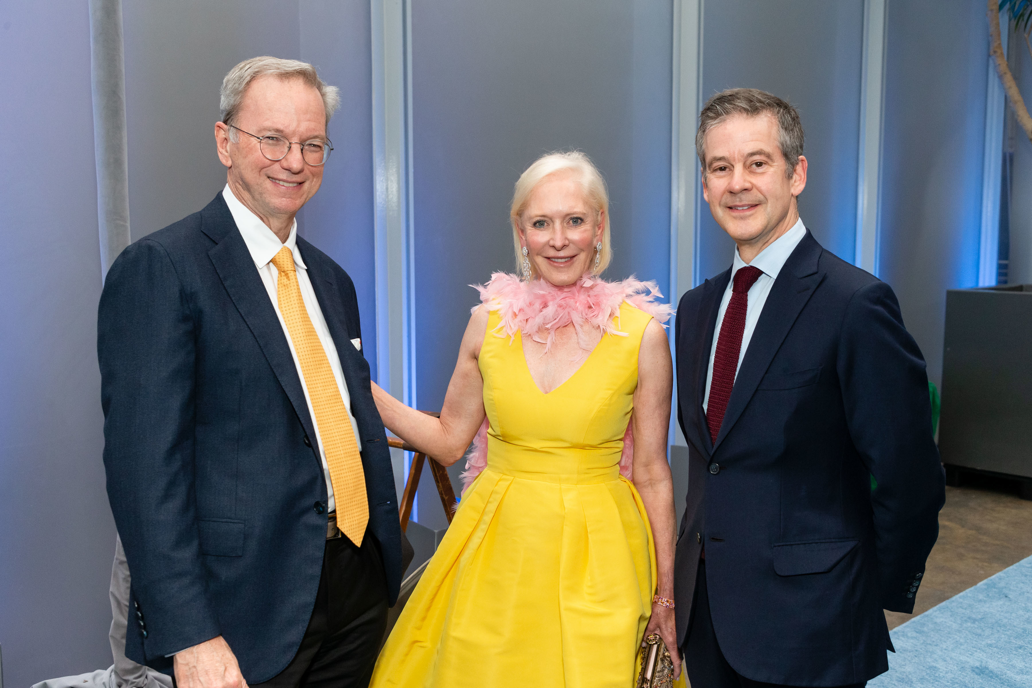 Eric Schmidt, Wendy Schmidt and Henrik Jones attend Big Bang Gala 2019 on April 25th 2019 at California Academy of Sciences in San Francisco, CA (Photo - Arthur Kobin for Drew Altizer Photography)